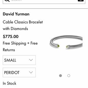 100% authentic David yurman peridot firm on price